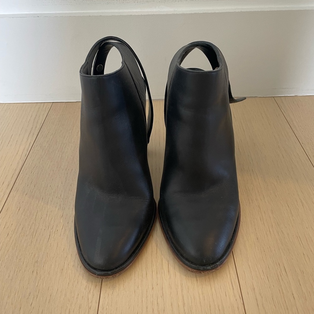 Vince Joanna Leather Ankle Boots Black